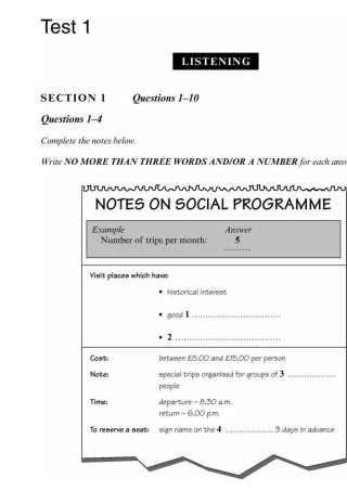 剑桥雅思听力材料4手打可打印