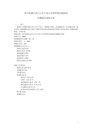 剖面小结范本