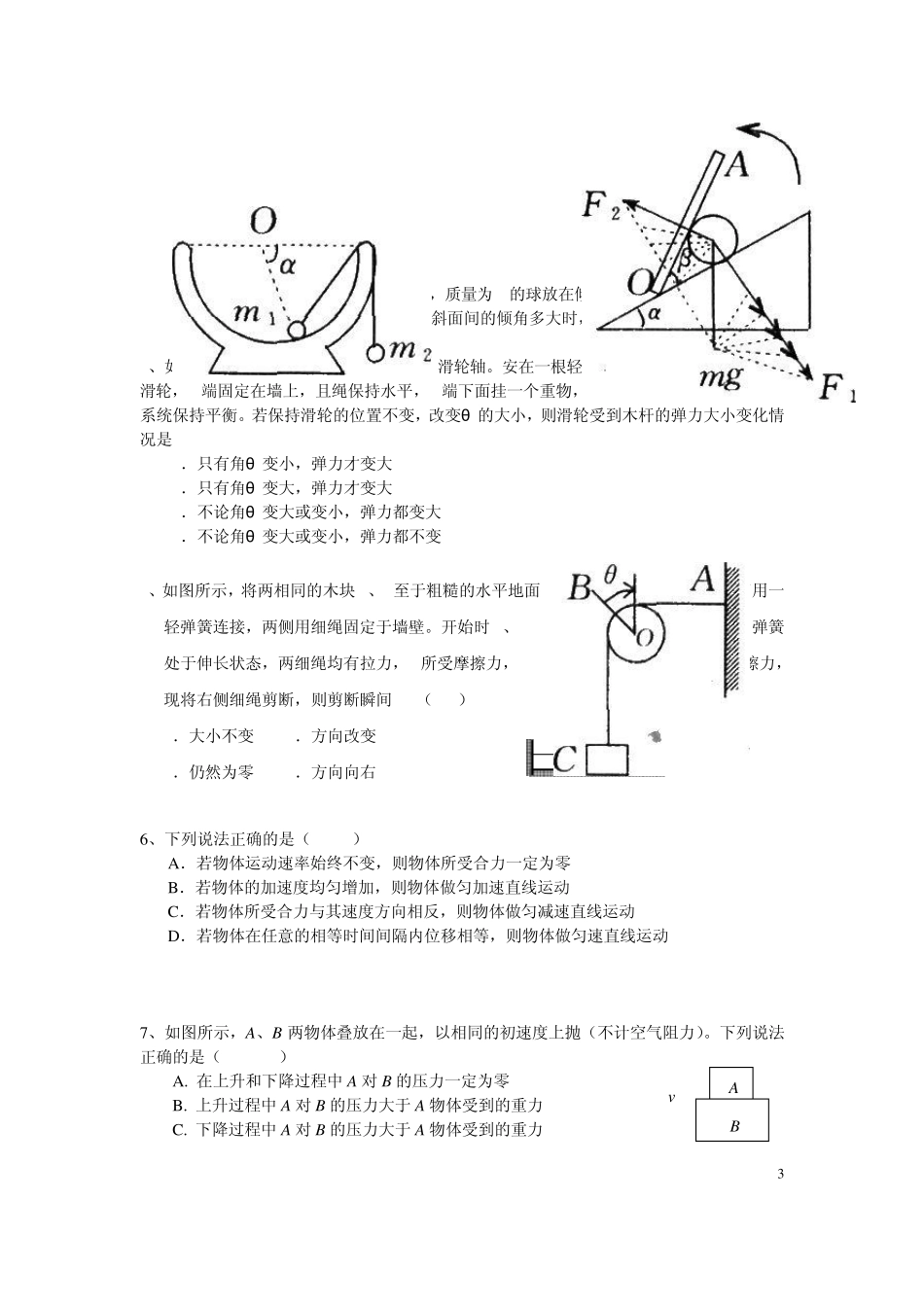 力学、受力分析—知识点+方法+例题_第3页