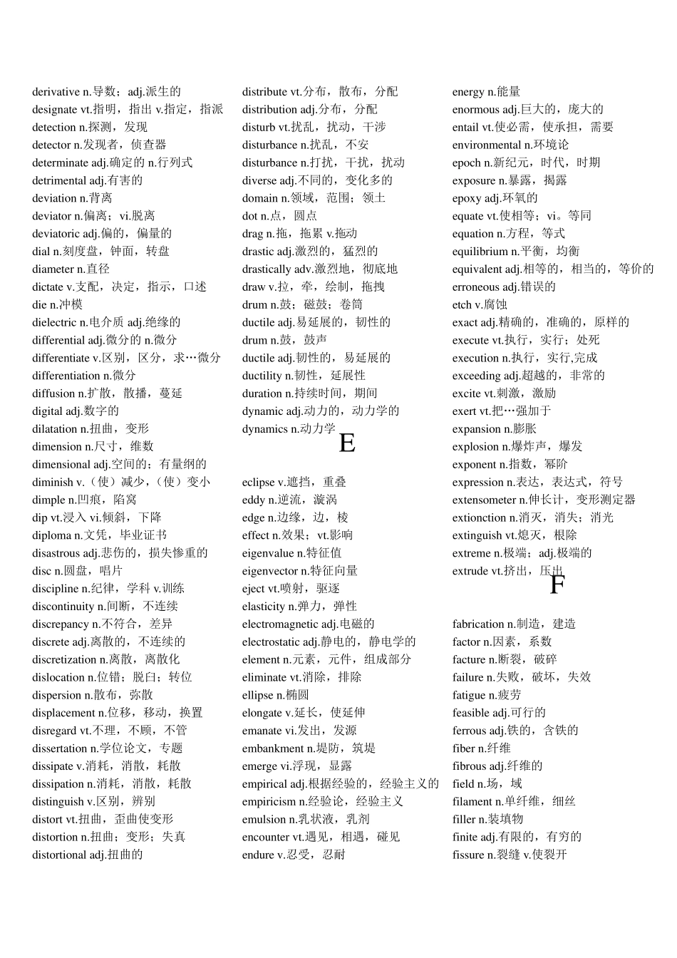力学专业英语词汇_第3页