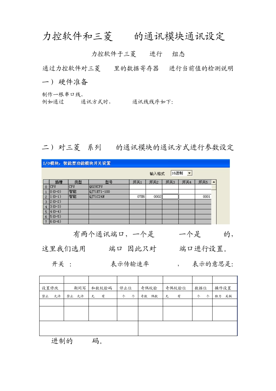 力控软件和三菱PLC的通讯模块通讯设定_第1页