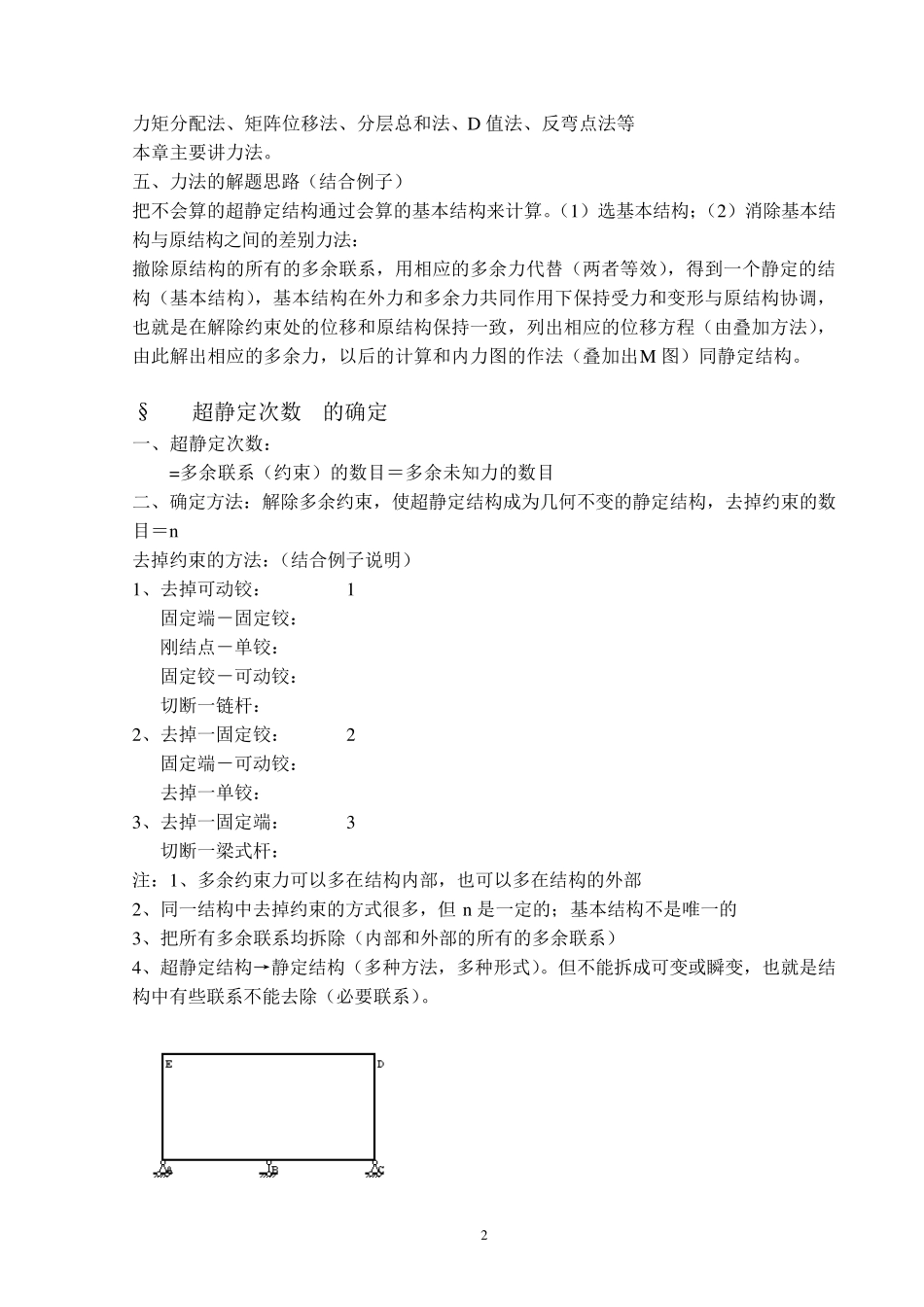 力法求解超静定结构的步骤：_第2页