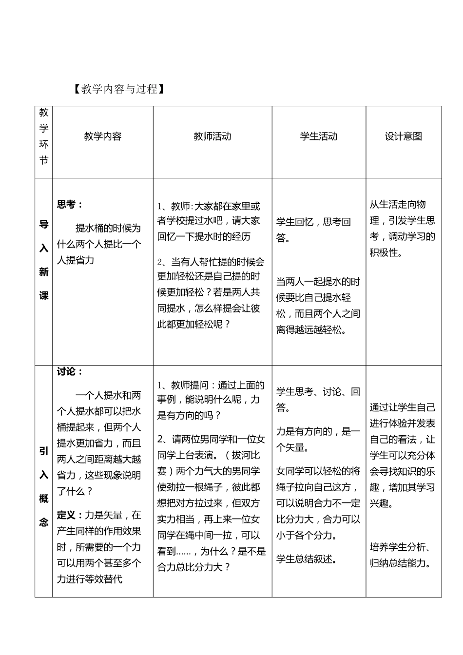 力的合成与分解教学设计_第3页