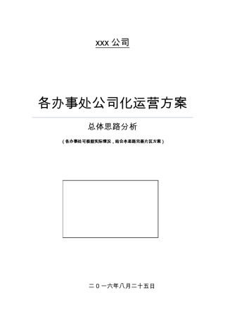 办事处公司化运营方案wk