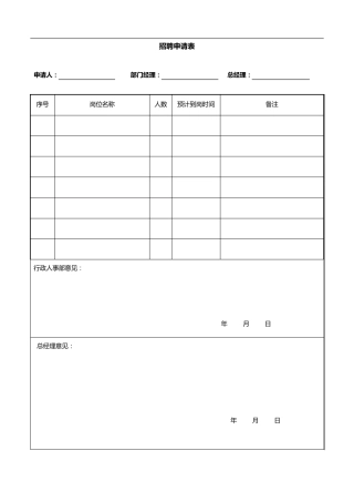 办公室专用表格办公室常用表格大全