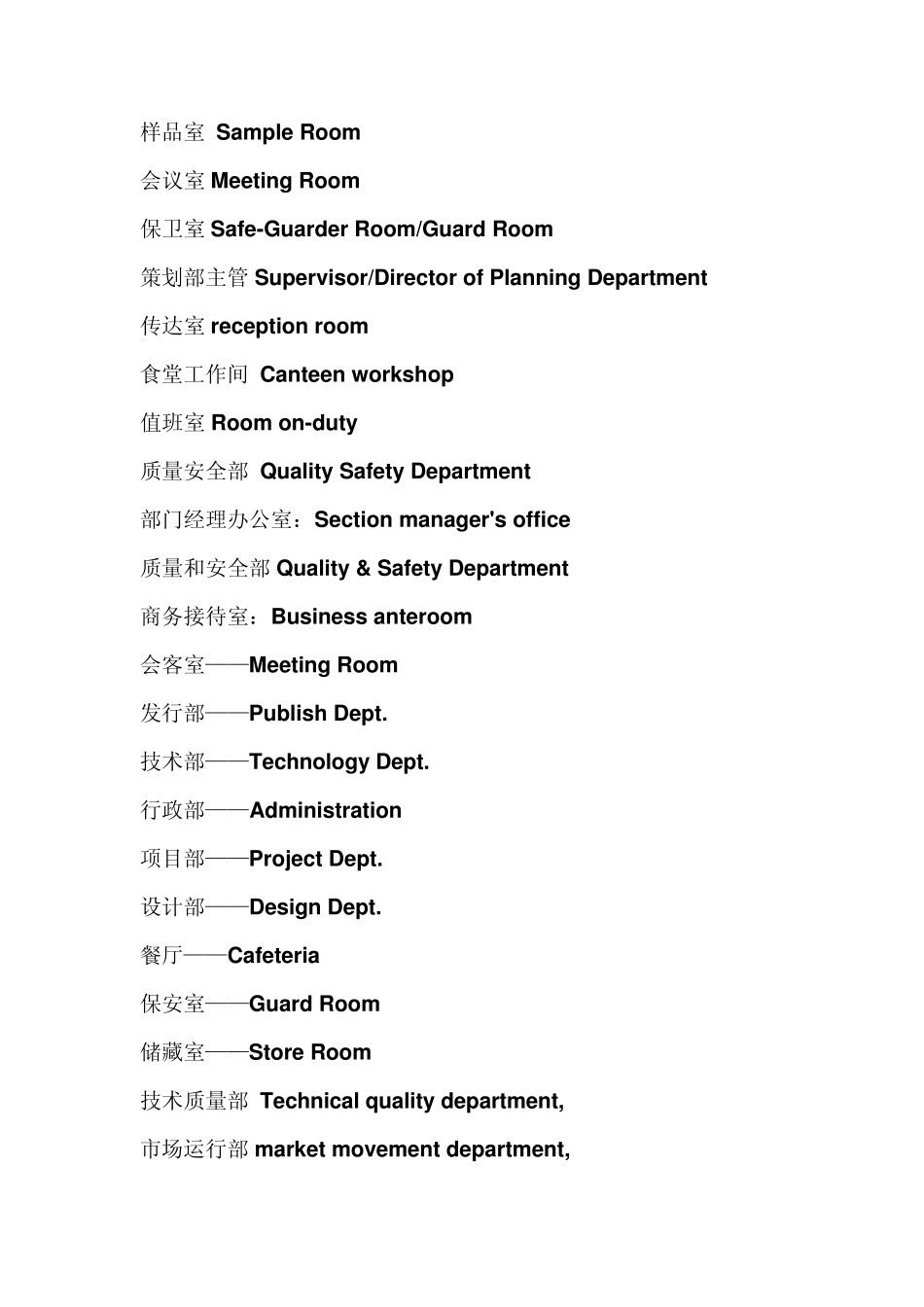 办公室英文大汇总名词_第3页