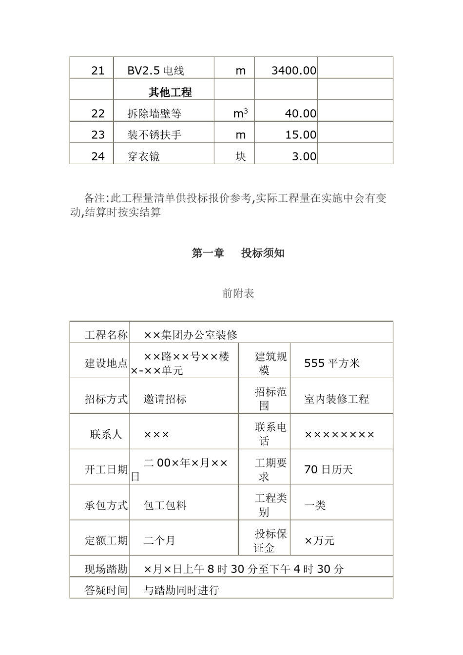 办公室装修工程施工招标文件_第3页