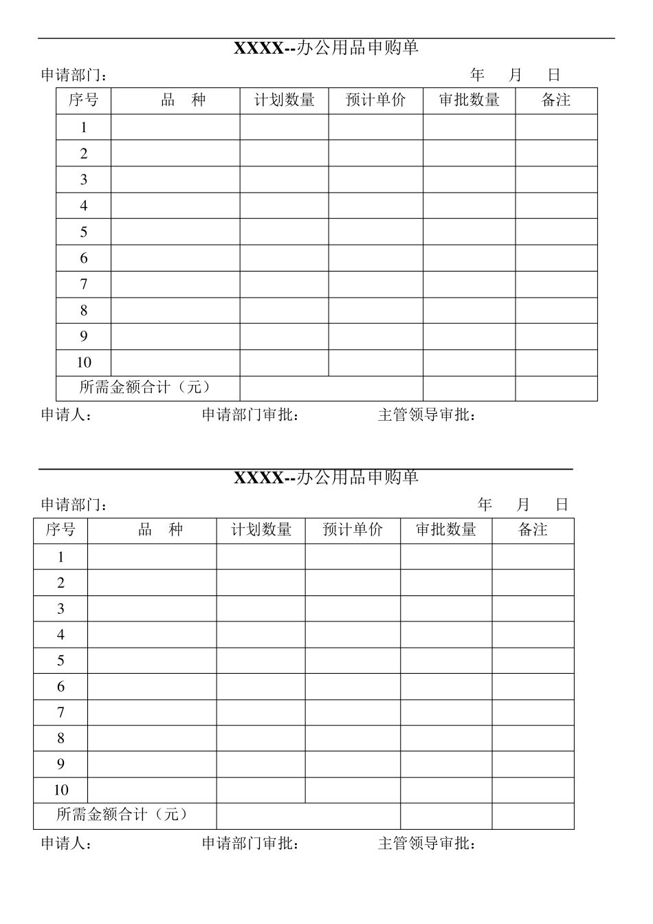 办公用品管理流程图附表格_第3页