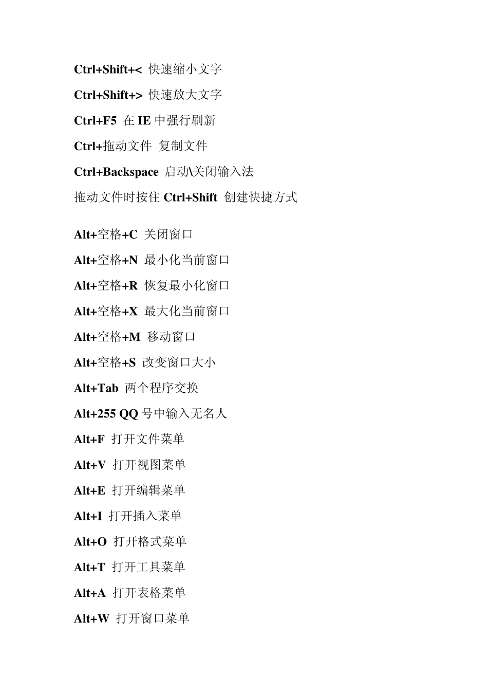 办公自动化快捷键_第2页