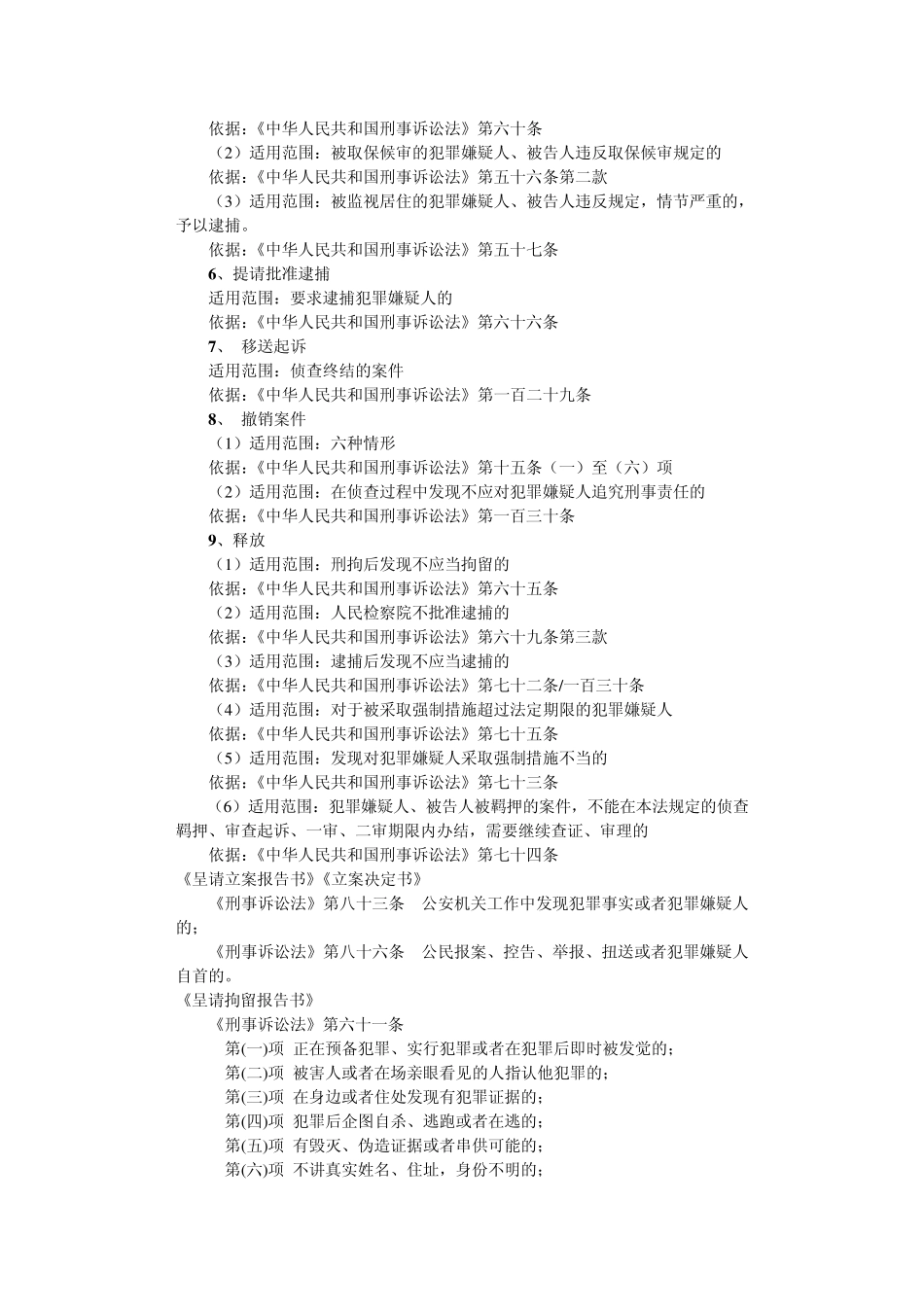 办理刑事案件常用法律依据_第3页