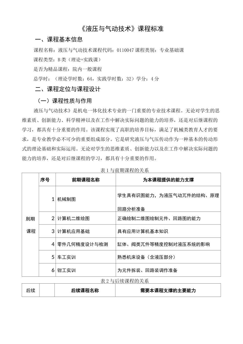 液压课程标准_第1页