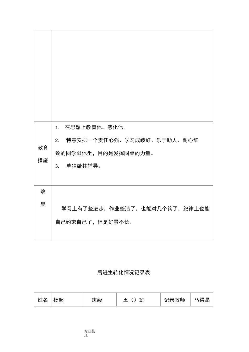 后进生转化情况记录表34389_第3页