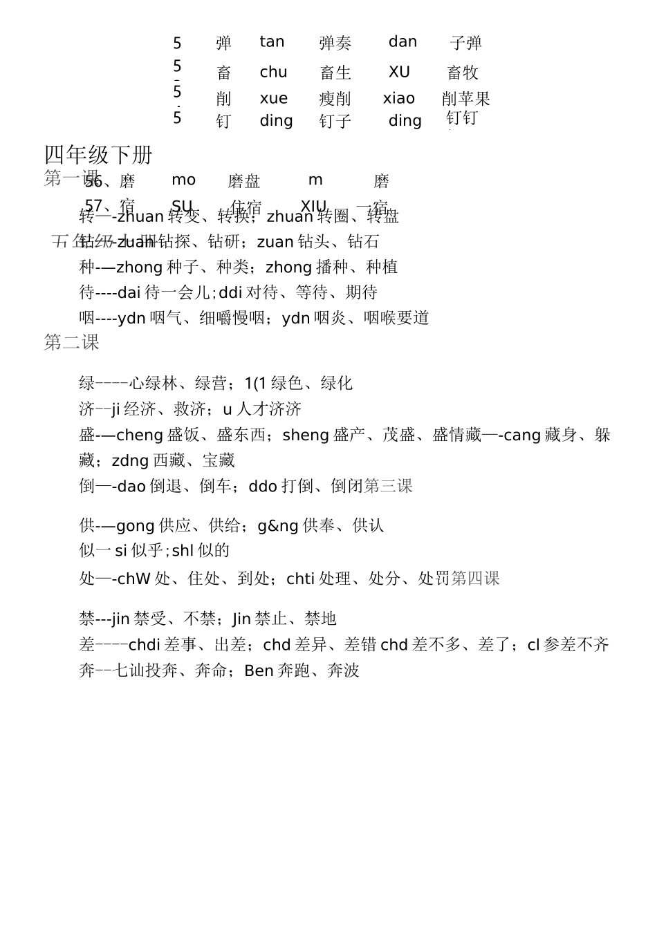 一至六年级多音字_第3页