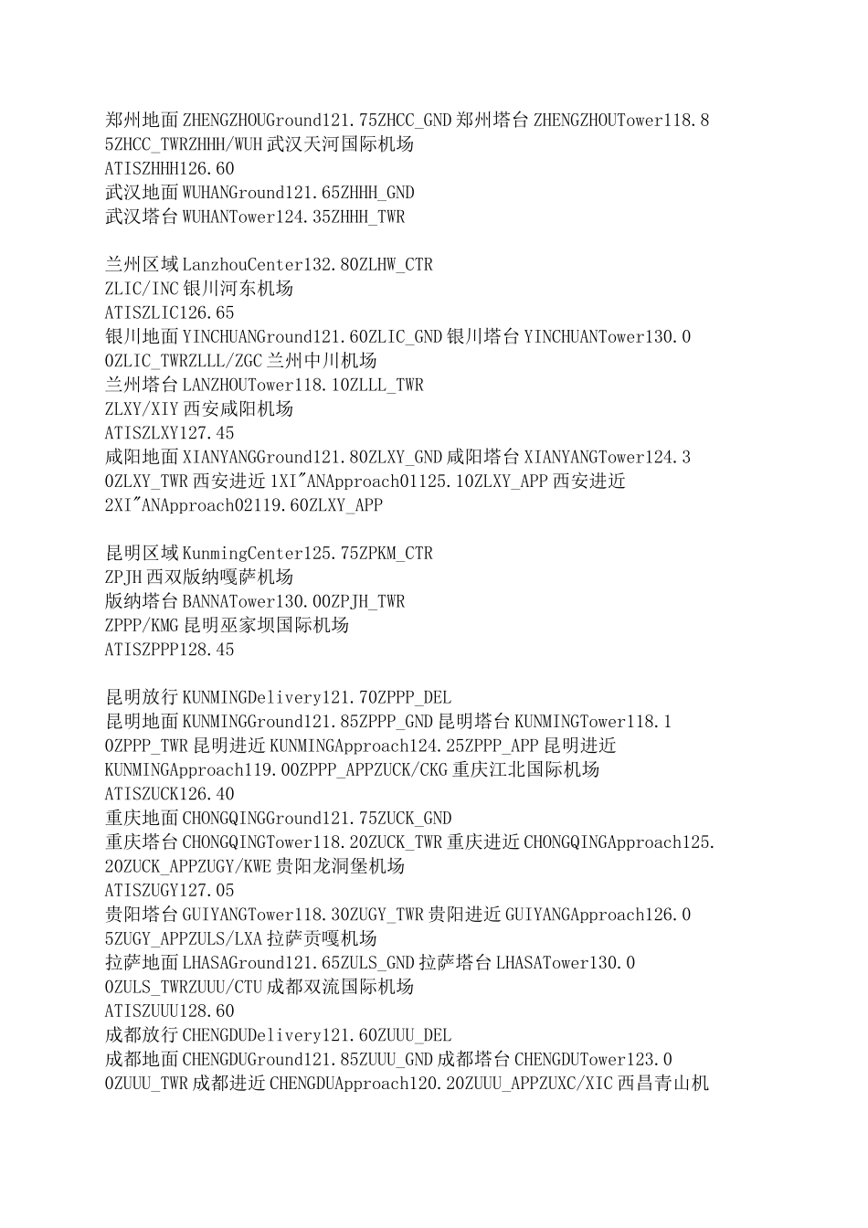 中国机场管制频率 _第3页