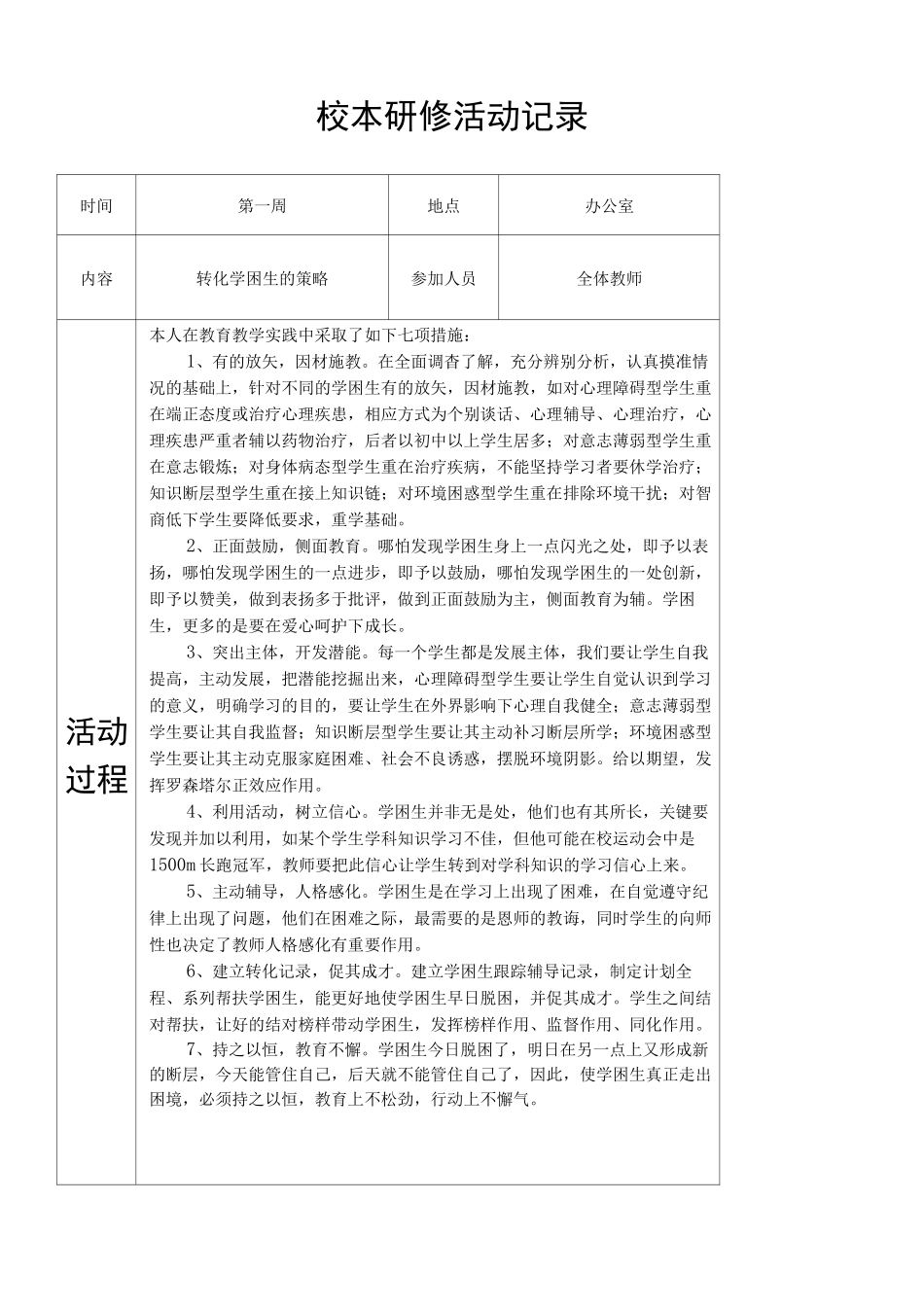 校本研修活动记录_第1页