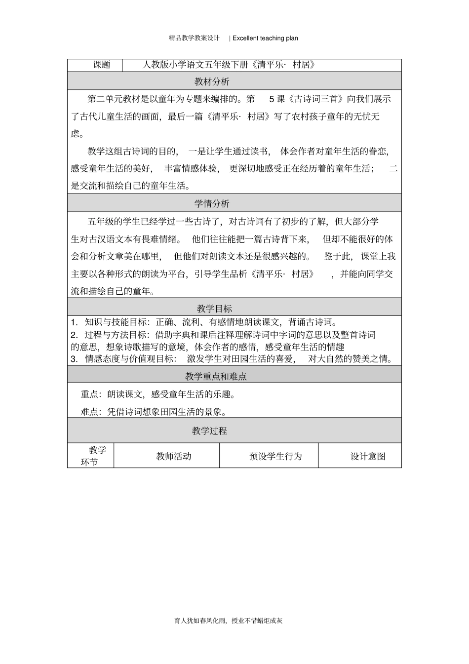 清平乐村居教学设计新部编版与反思_第2页