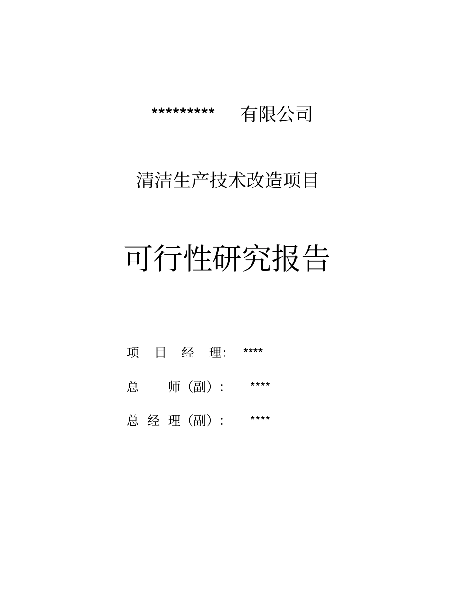 清洁生产技术改造项目可行性研究报告_第2页