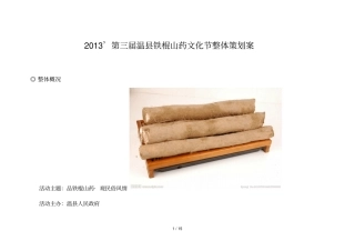 温国际山药文化节策划方案