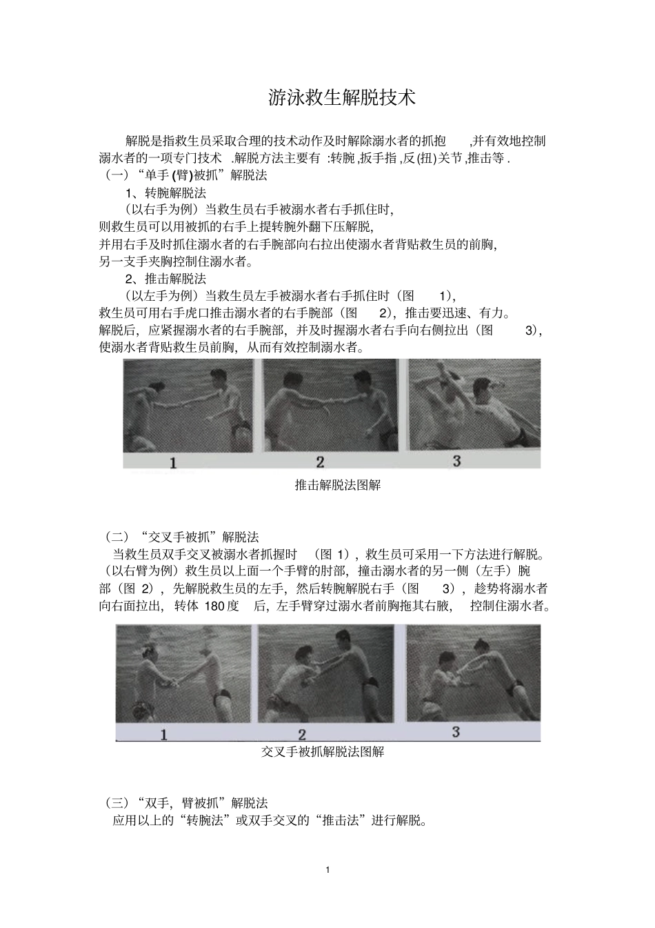 游泳救生员解脱技术详解2011_第1页