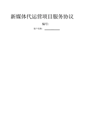 湖南晟纳达新媒体代运营协议