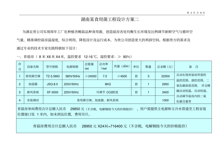 湖南某食用菌工程空调设计的方案二secret_第2页