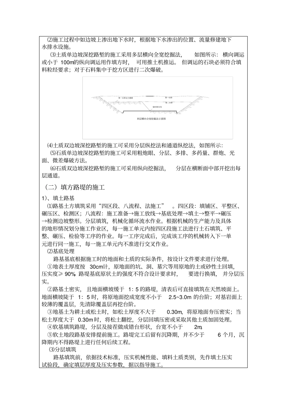湖南高速公路路基土石方工程施工技术交底土石方开挖_第3页