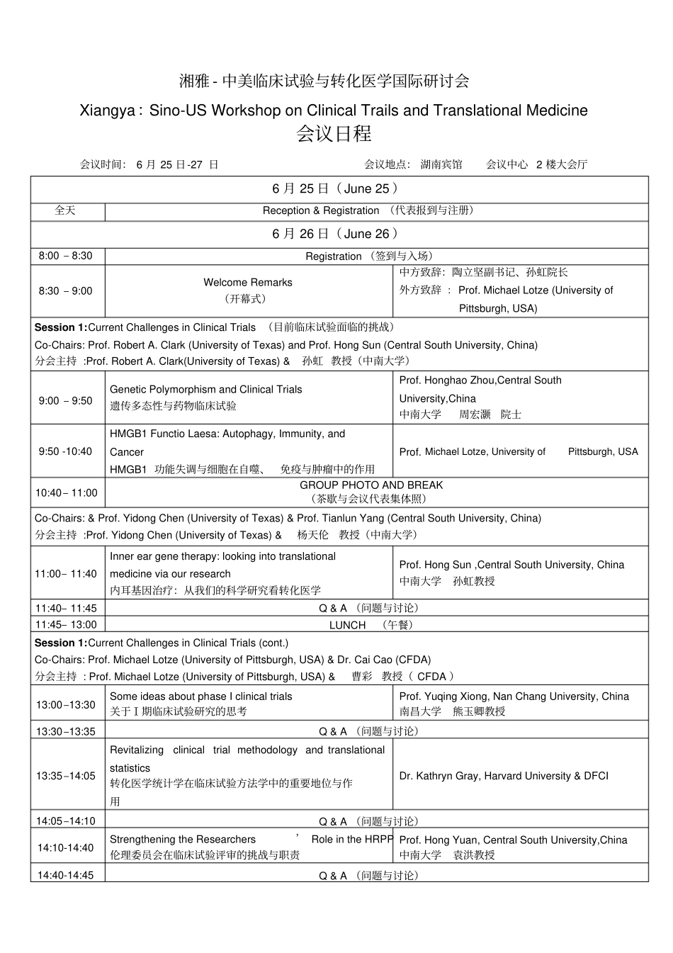 湘雅-中美临床试验和转化医学国际研讨会_第1页