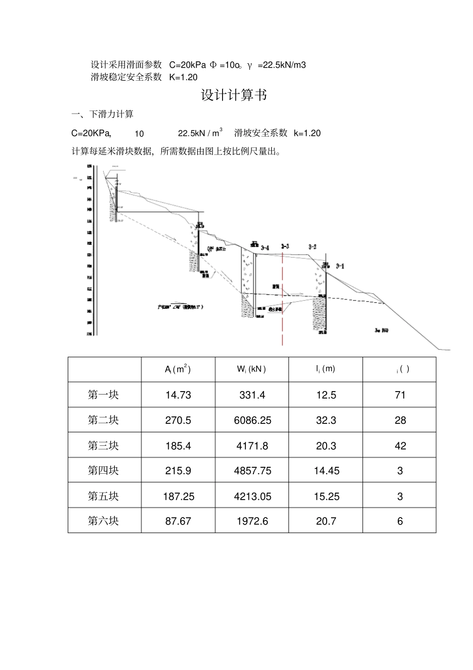 滑坡抗滑桩设计计算_第2页