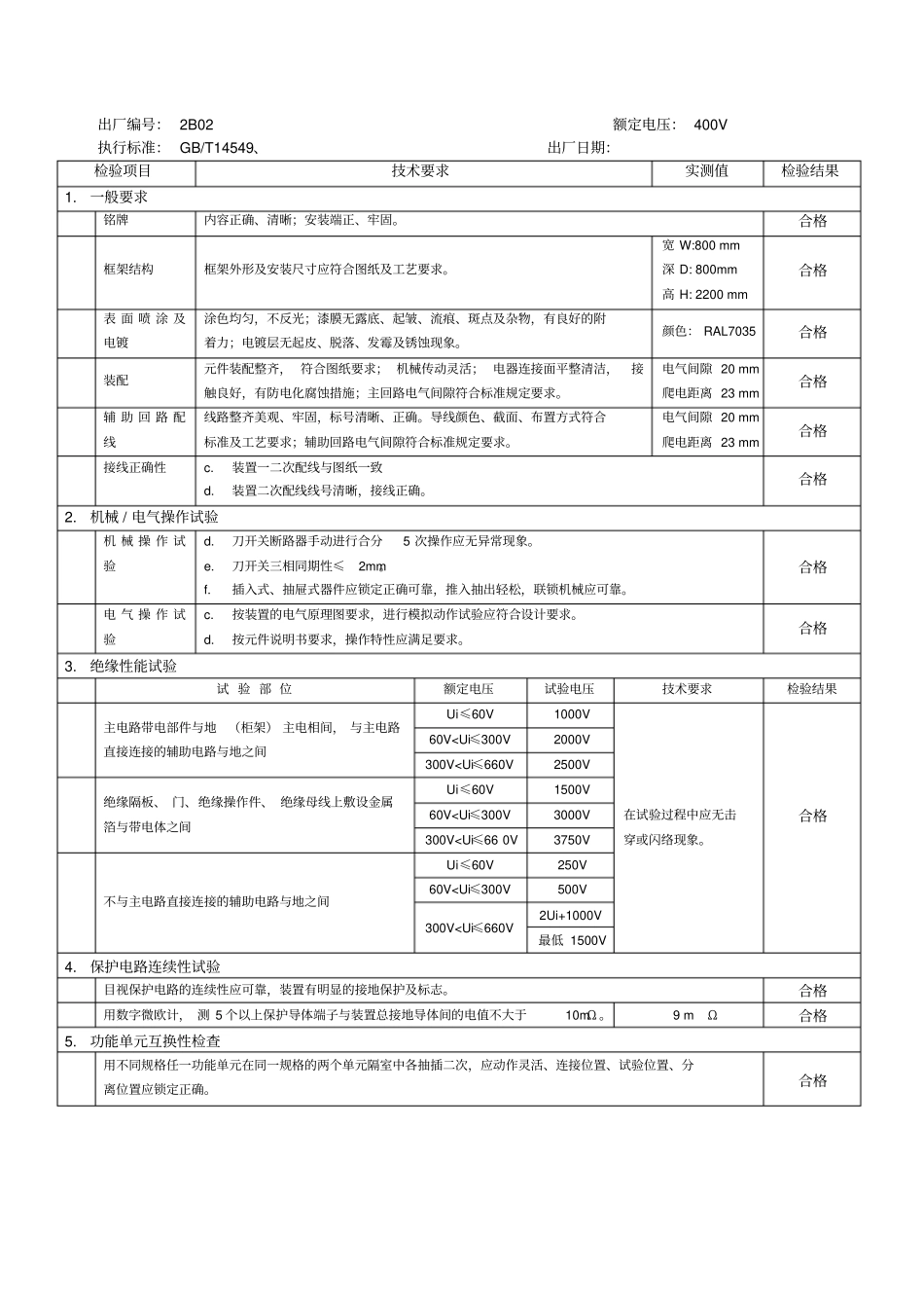 滤波柜出厂检验报告_第3页