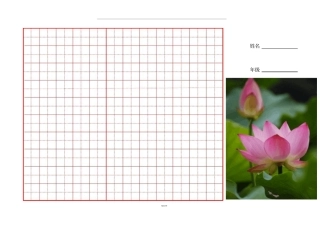 漂亮的书法练习纸模版