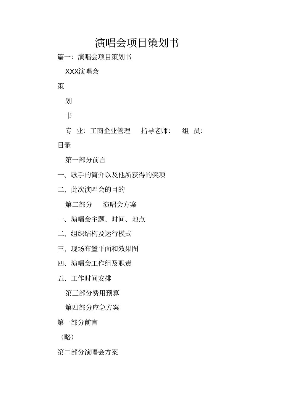 演唱会项目策划书_第1页