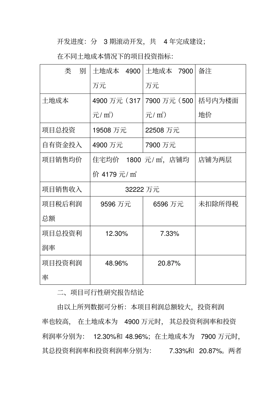 漳州某生活小区项目初步可行性研究报告_第2页
