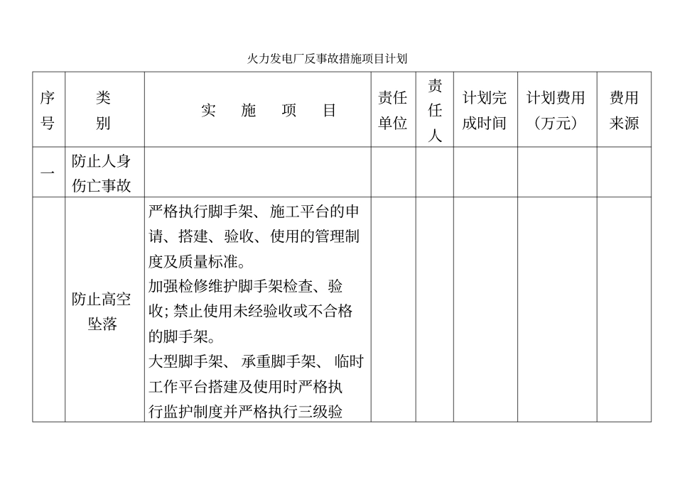 火力发电厂反事故措施项目计划_第2页