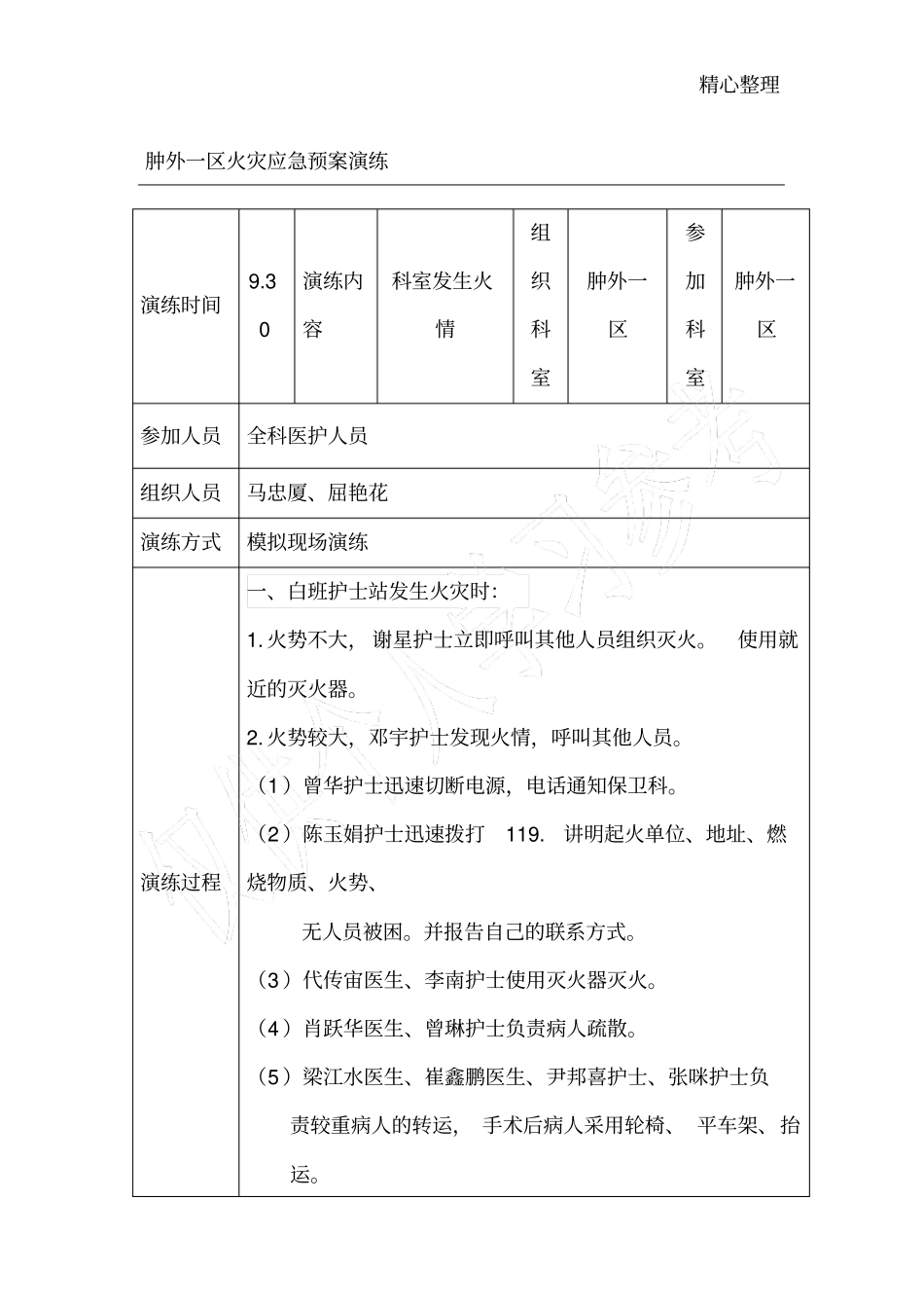 火灾护理应急预案演练_第1页
