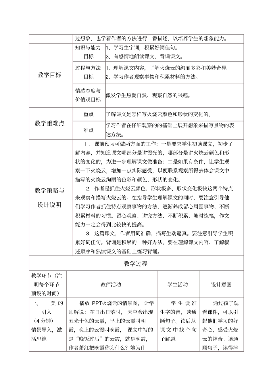 火烧云教学设计与反思白珂_第2页