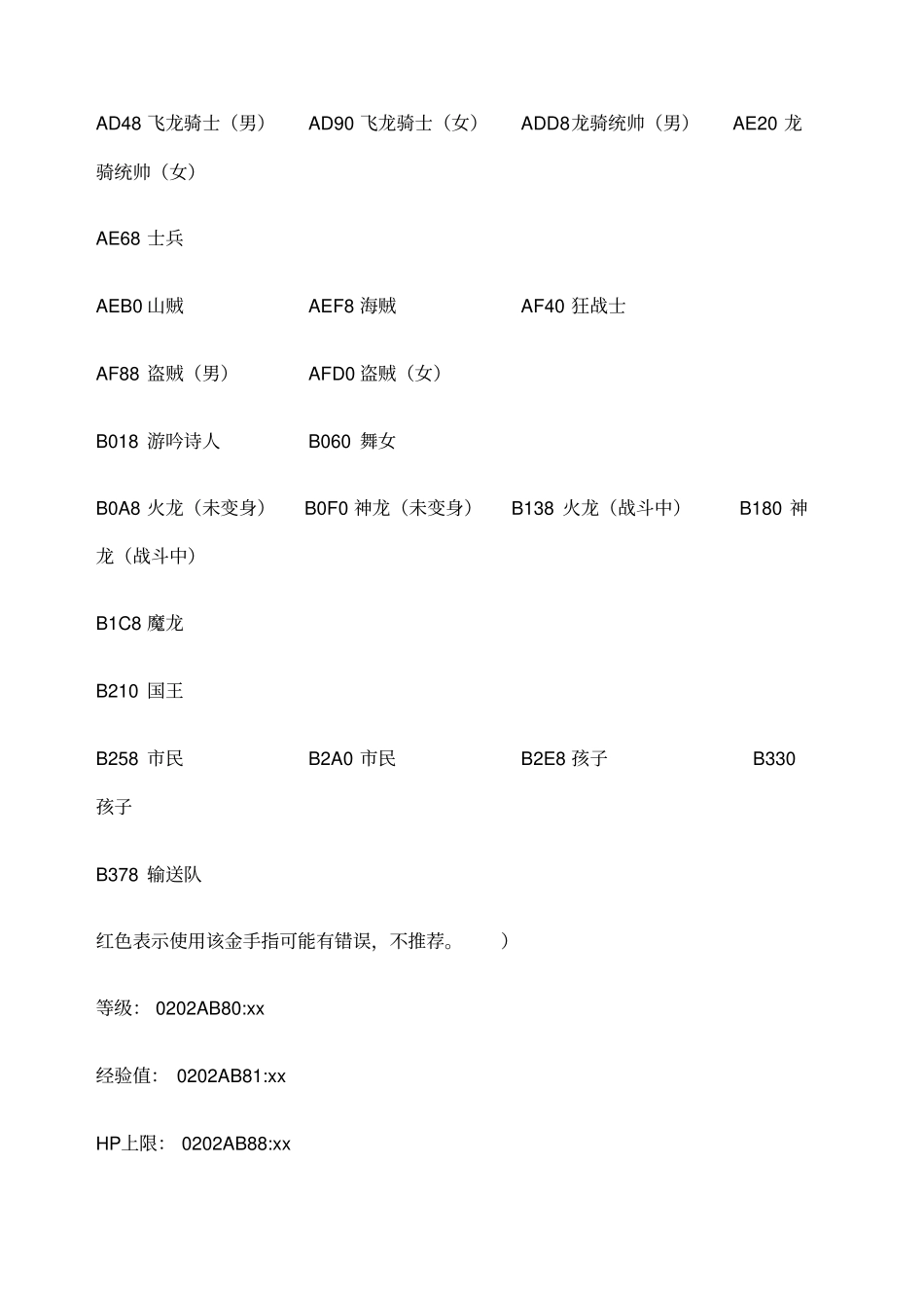 火焰纹章系列金手指_第3页