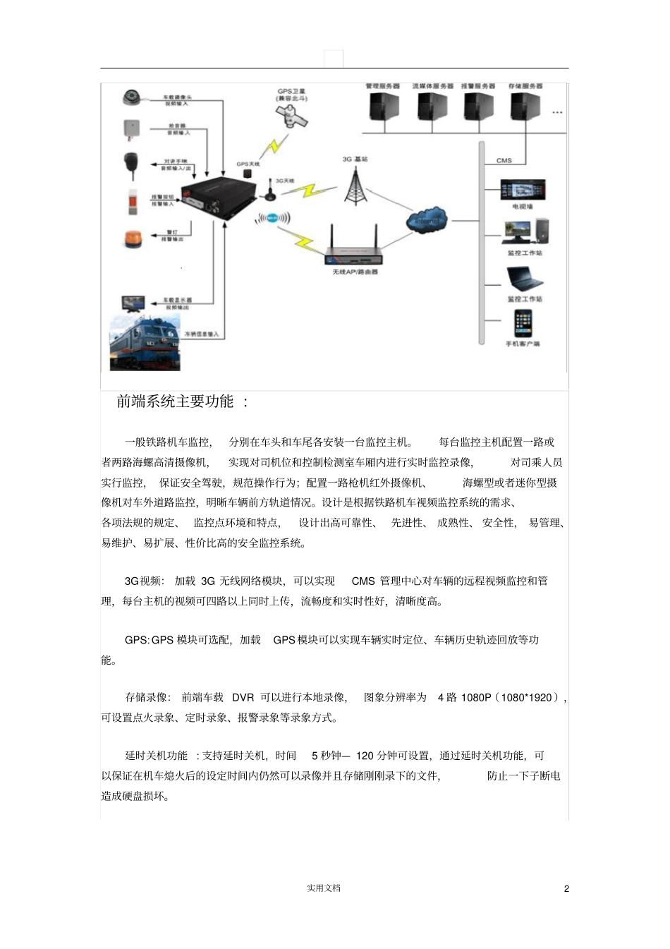 火车4G3G无线车载监控系统解决方案_第2页