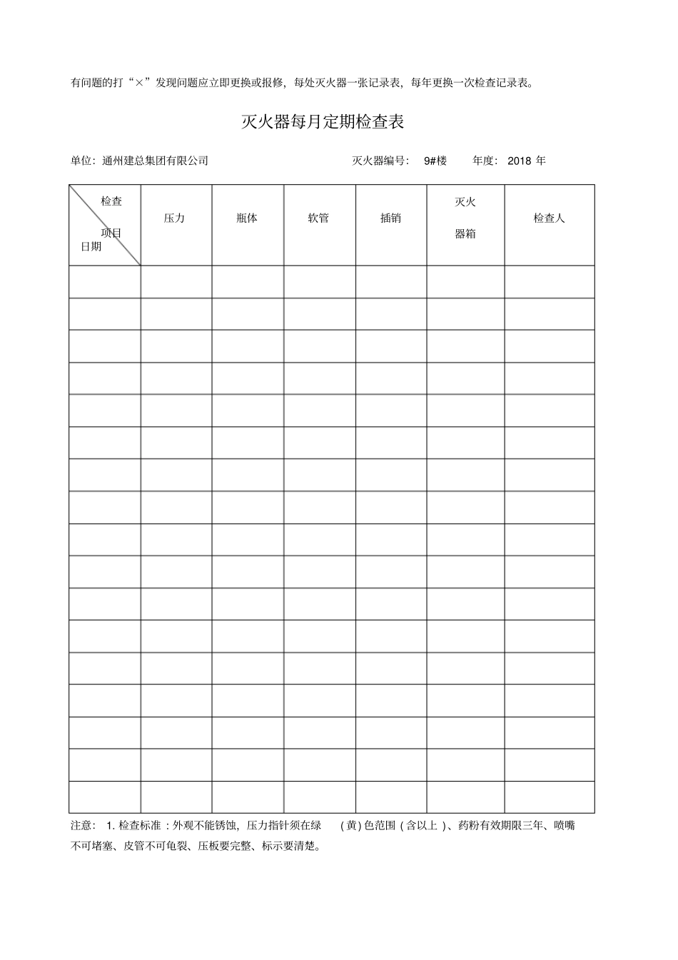 灭火器定期检查记录表_第2页