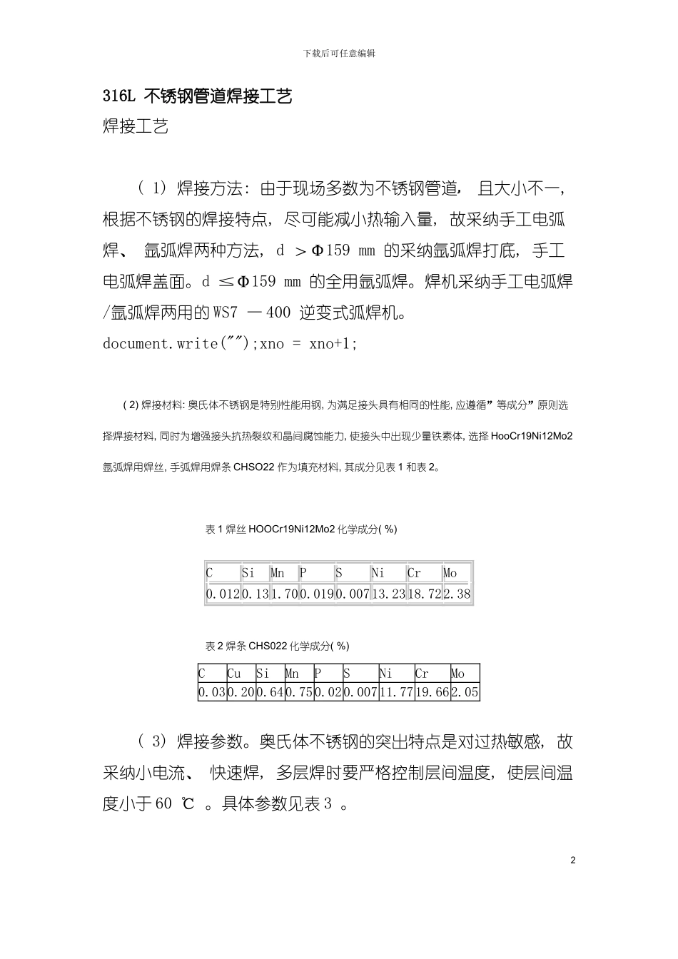 不锈钢管道焊接工艺模板_第2页