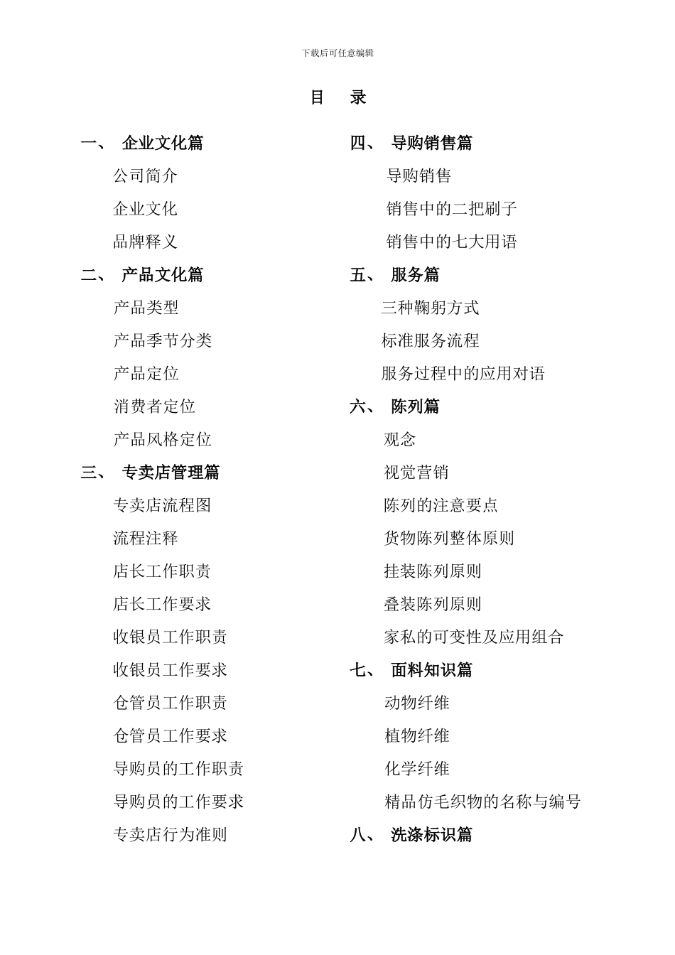 专卖店的经营手册_第1页