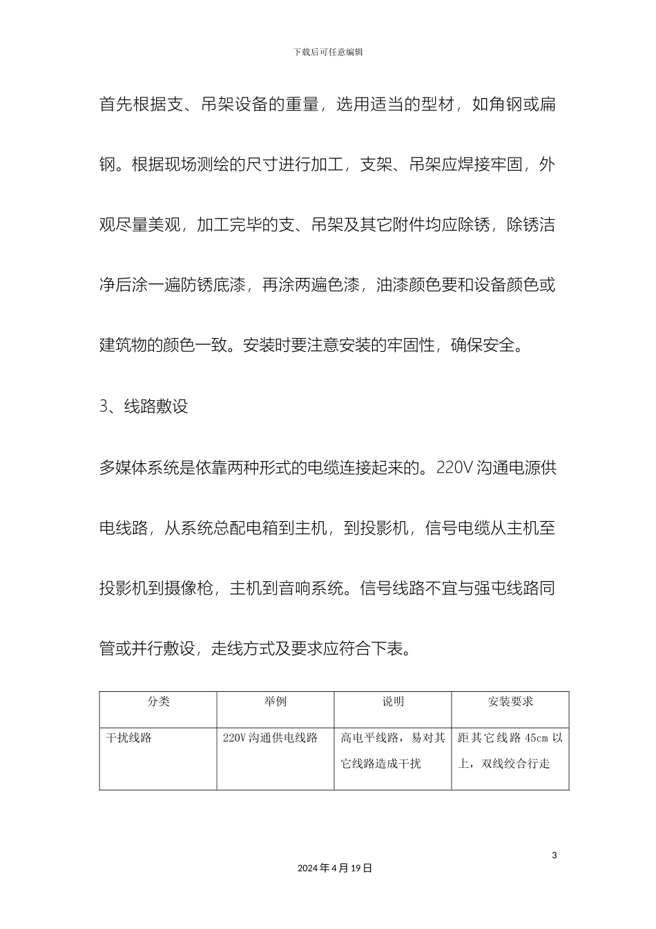 专项施工方案布展方案空白_第3页