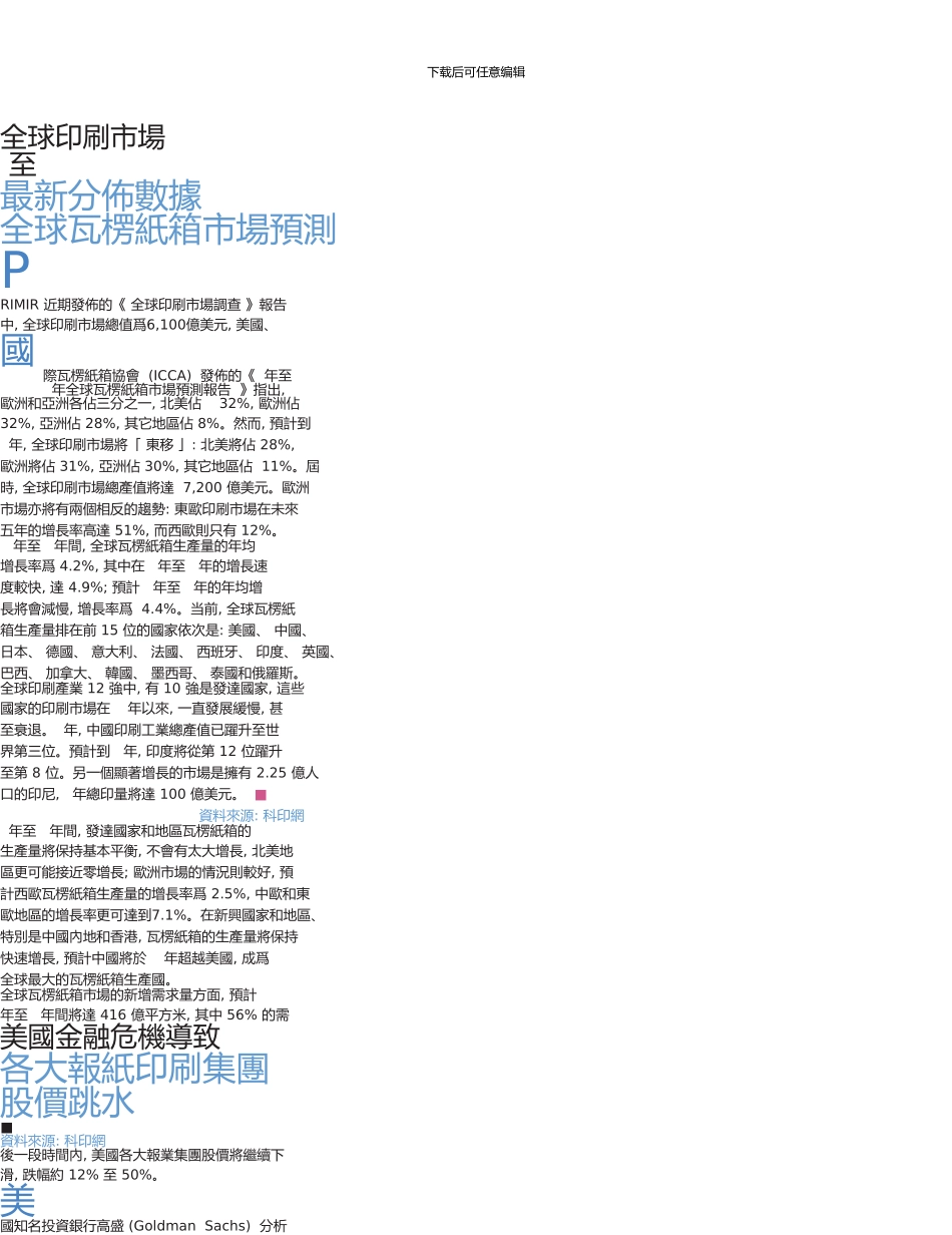 世界印刷市场调查报告_第1页