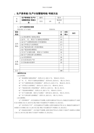 世界强企业绩效考核指标汇总非常实用的