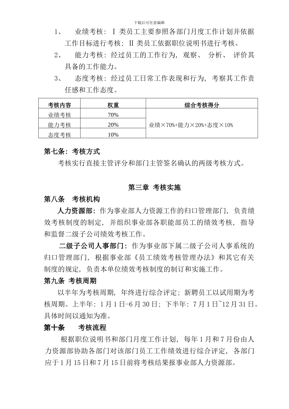 世纪企业员工绩效考核管理条例_第2页