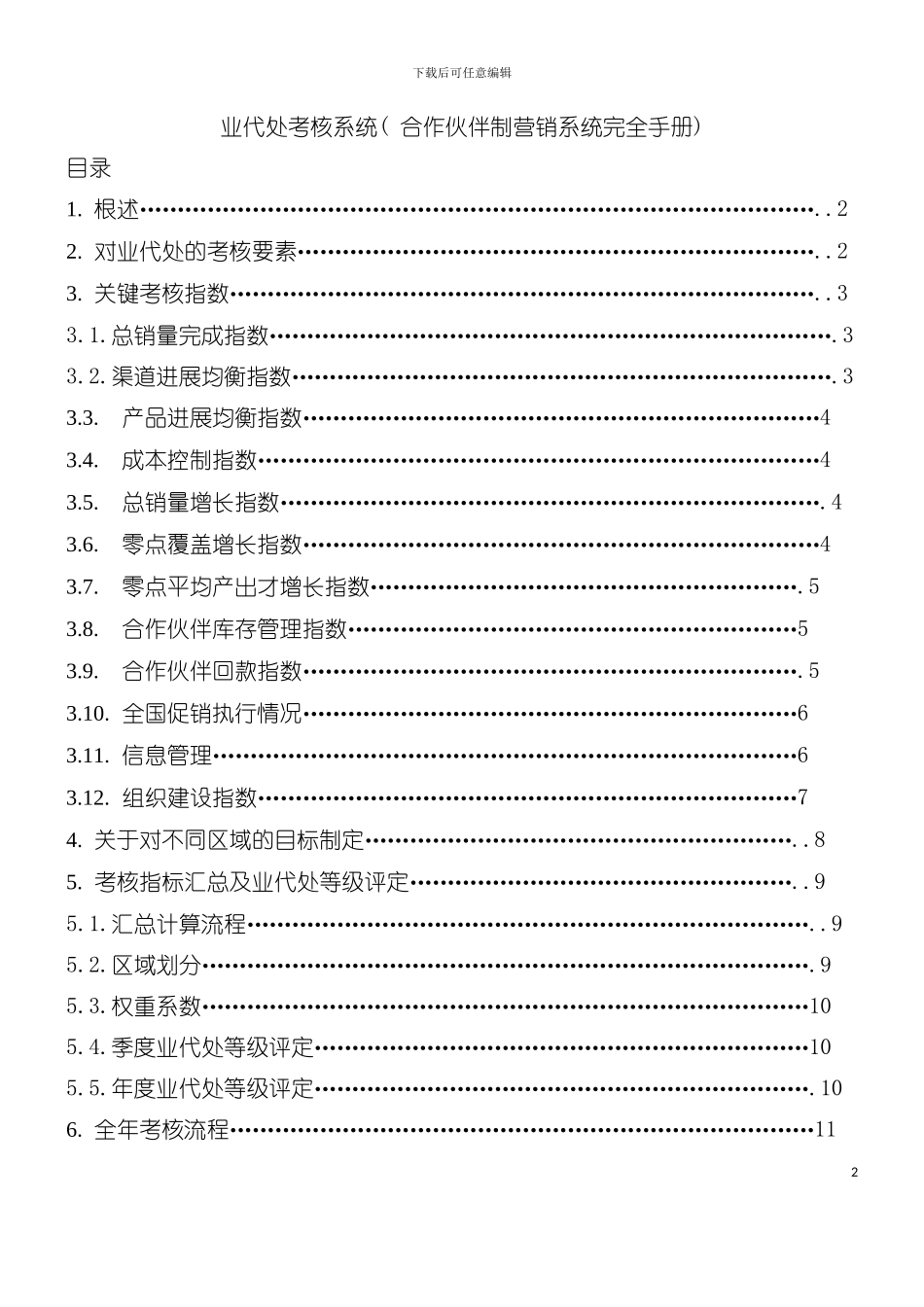 业代处考核系统模板_第2页