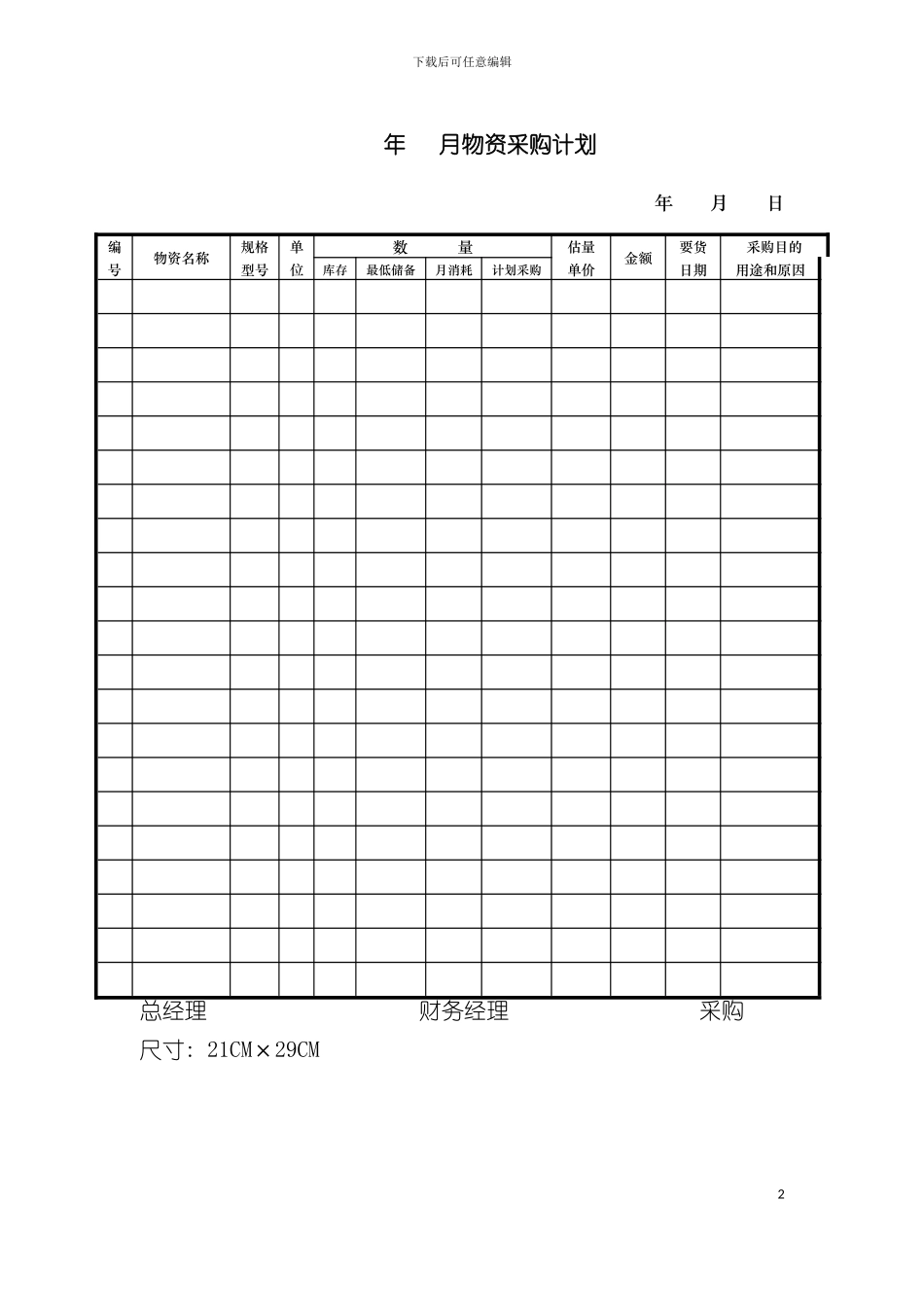 东粤酒店财务部表单模板_第2页