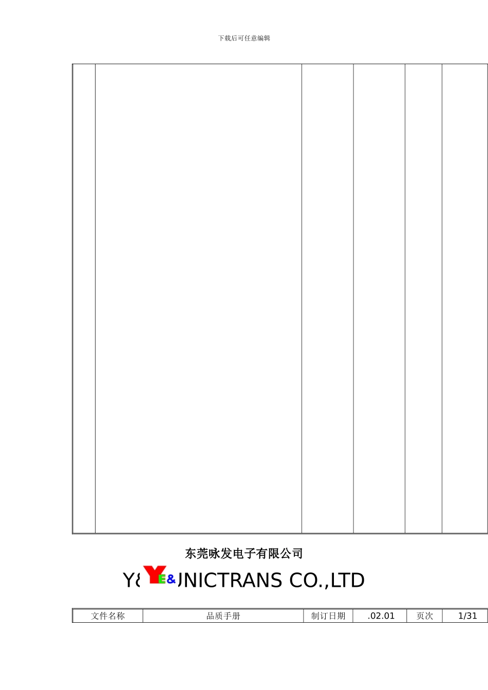 东莞电子公司品质手册_第3页