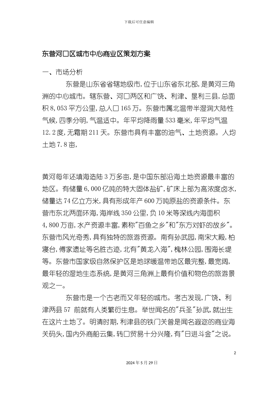 东营河口区城市中心商业区策划方案_第2页