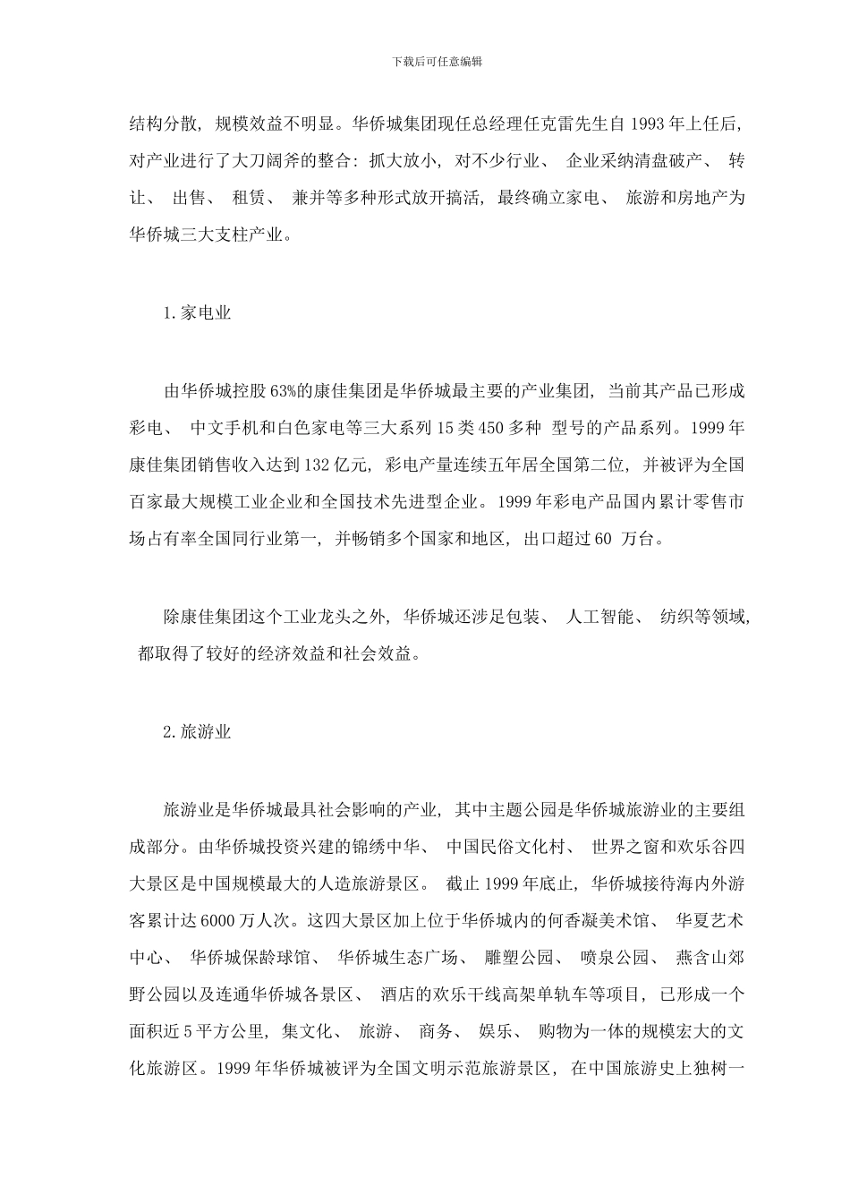个地产项目成功营销策划案例软文华侨城整合营销三大产业样本_第2页