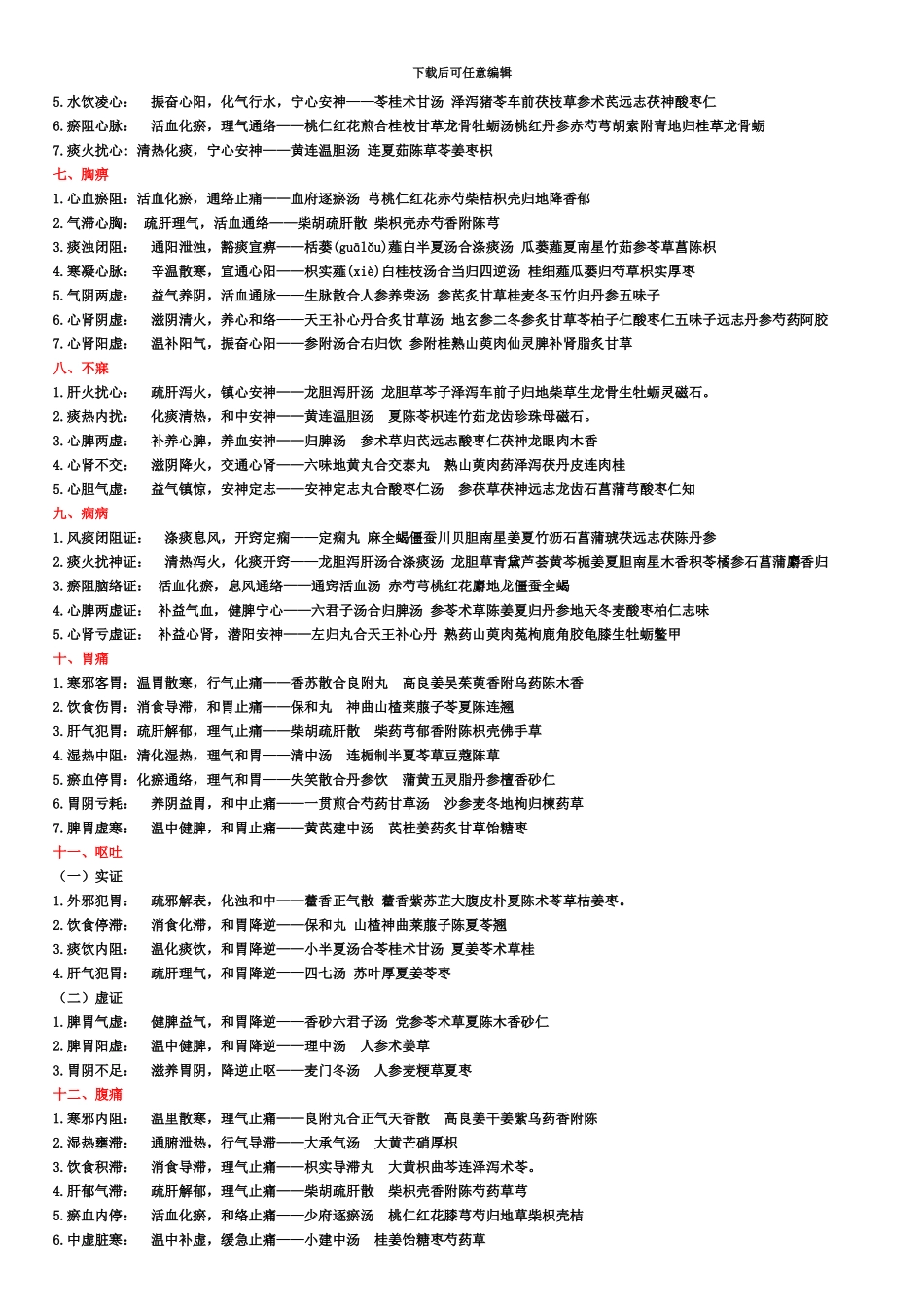 中医执业医师实践技能考试纸条完整版_第3页